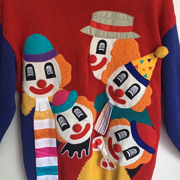 VINTAGE | Bonnie Boerer & Company clown sweater - Picture 4 of 15